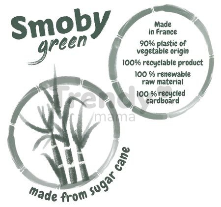 Pyramída z cukrovej trstiny rastliny Bio Sugar Cane Roly Poly Pyramid Smoby 5 krúžkov - z kolekcie Smoby Green 100% recyklovateľné od 12 mes