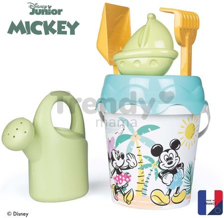 Vedro set z cukrovej trstiny Mickey Bio Sugar Cane Bucket Smoby 6 dielov - z kolekcie Smoby Green 100% recyklovateľné od 18 mes