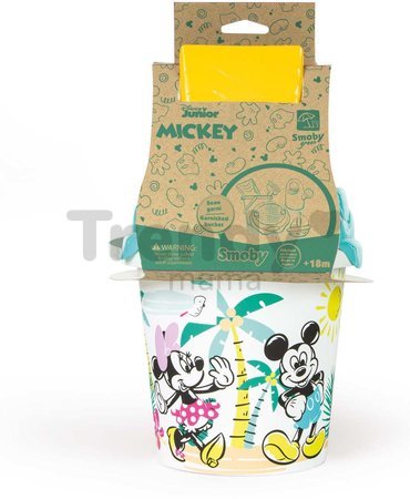 Vedro set z cukrovej trstiny Mickey Bio Sugar Cane Bucket Smoby 6 dielov - z kolekcie Smoby Green 100% recyklovateľné od 18 mes