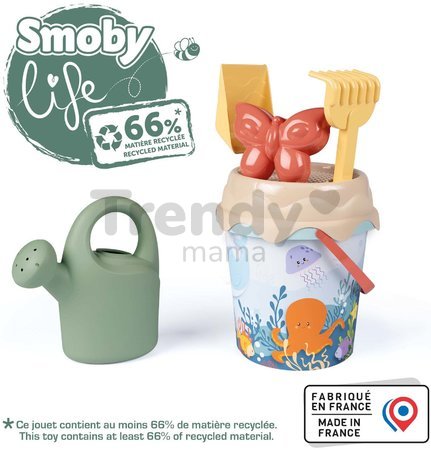 Vedro set ekologický M. Bucket Green Smoby s krhlou 17 cm výška 100% recyklovateľné od 18 mes