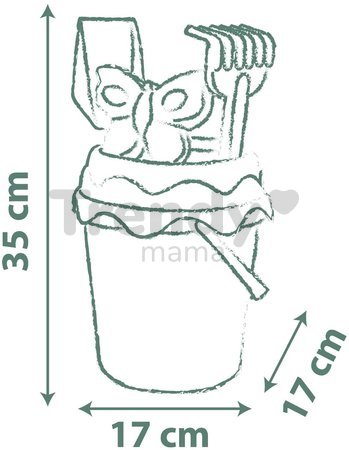 Vedro set ekologický M. Bucket Green Smoby s krhlou 17 cm výška 100% recyklovateľné od 18 mes