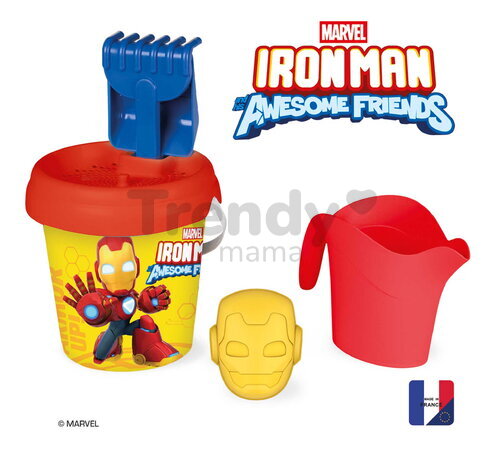 Vedro set Iron Man Medium Garnished Bucket Smoby s krhlou 6 dielov 18 cm výška od 18 mes