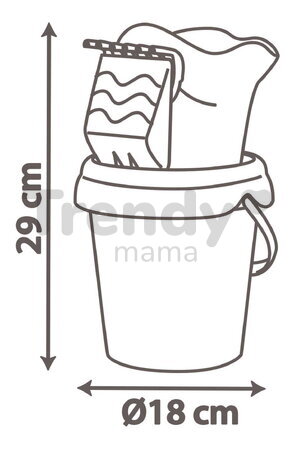 Vedro set Iron Man Medium Garnished Bucket Smoby s krhlou 6 dielov 18 cm výška od 18 mes