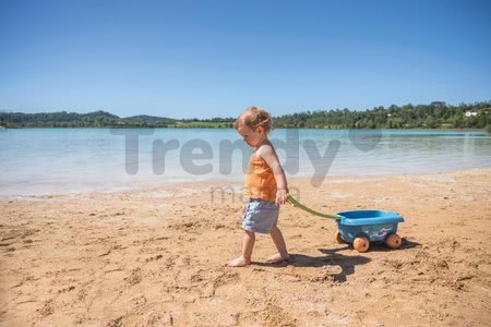 Vozík na ťahanie z cukrovej trstiny rastliny Bio Sugar Cane Beach Cart Smoby s vedrom z kolekcie Smoby Green 100% recyklovateľné od 18 mes