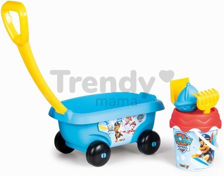 Vozík na ťahanie Paw Patrol Garnished Beach Cart Smoby s vedro setom od 18 mes