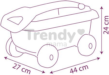 Vozík na ťahanie Frozen Garnished Beach Cart Smoby s vedro setom od 18 mes