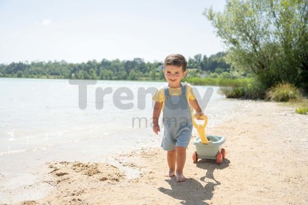 Vozík na ťahanie ekologický podmorský svet Garnished beach Cart Green Smoby s vedro setom od 18 mes