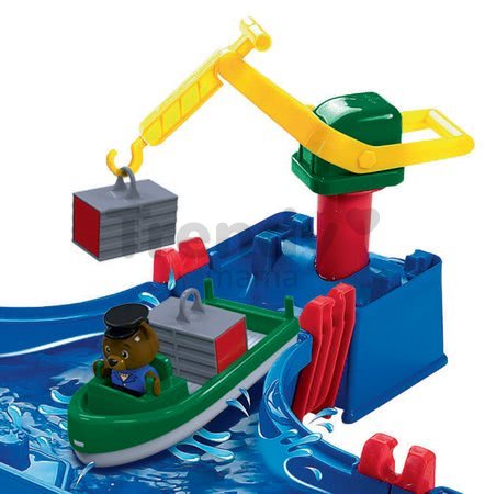 Vodná dráha Superset AquaPlay s hrošíkom Wilmou a priehradou s vodnou pumpou