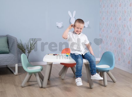 Stôl pre deti KidTable White Smoby šedokrémový s UV filtrom 76*52*45 cm od 18 mes