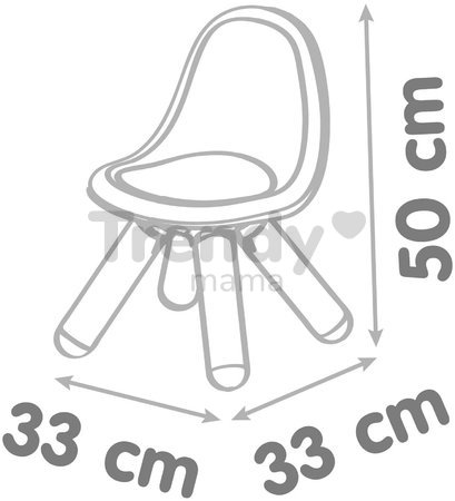 Stolička pre deti Kid Furniture Chair Blue Smoby modrá s UV filtrom 50 kg nosnosť výška sedadla 27 cm od 18 mes