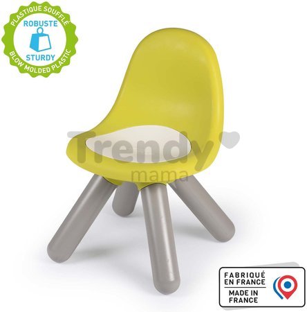 Stolička pre deti Kid Chair Green Smoby zelená s UV filtrom s nosnosťou 50 kg výška sedadla 27 cm od 18 mes