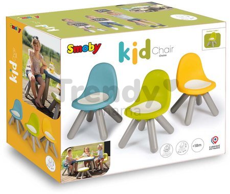 Stolička pre deti Kid Chair Green Smoby zelená s UV filtrom s nosnosťou 50 kg výška sedadla 27 cm od 18 mes