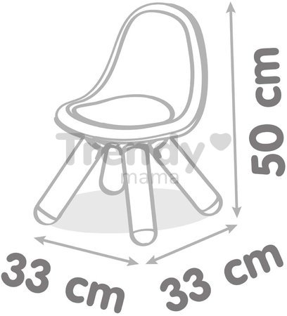 Stolička pre deti Kid Chair Blue Smoby modrá s UV filtrom s nosnosťou 50 kg výška sedadla 27 cm od 18 mes