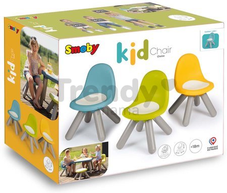 Stolička pre deti Kid Chair Blue Smoby modrá s UV filtrom s nosnosťou 50 kg výška sedadla 27 cm od 18 mes