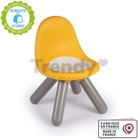 Stolička pre deti Kid Chair Yellow Smoby žltá s UV filtrom s nosnosťou 50 kg výška sedadla 27 cm od 18 mes