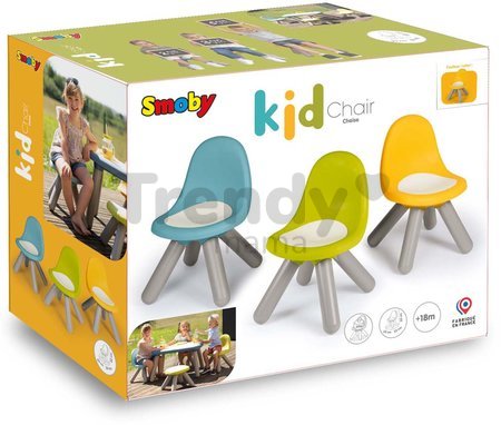 Stolička pre deti Kid Chair Yellow Smoby žltá s UV filtrom s nosnosťou 50 kg výška sedadla 27 cm od 18 mes