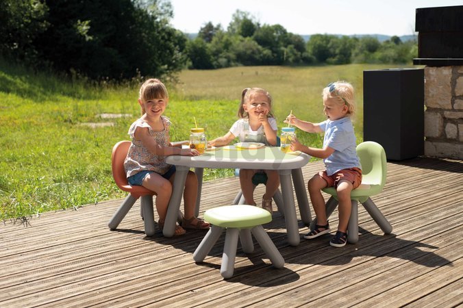 Stolička pre deti KidChair Green Life Smoby zelená s UV filtrom 50 kg nosnosť výška sedadla 27 cm od 18 mes - model 2025