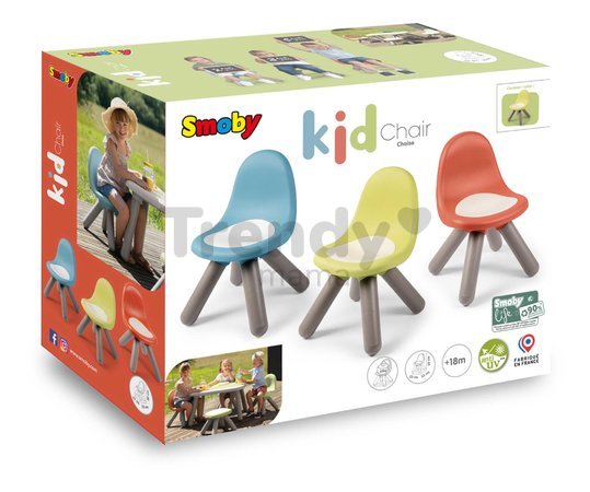Stolička pre deti KidChair Green Life Smoby zelená s UV filtrom 50 kg nosnosť výška sedadla 27 cm od 18 mes - model 2025