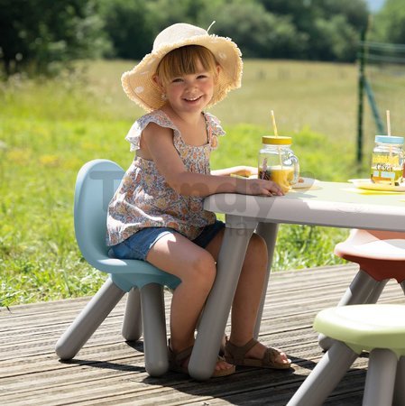 Stolička pre deti KidChair Blue Life Smoby modrá s UV filtrom 50 kg nosnosť výška sedadla 27 cm od 18 mes - model 2025