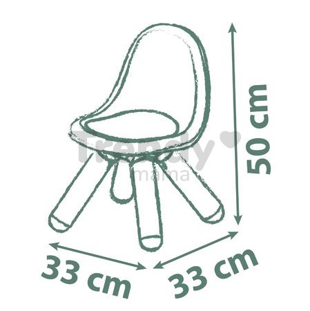 Stolička pre deti KidChair Terra Cotta Life Smoby červená s UV filtrom 50 kg nosnosť výška sedadla 27 cm od 18 mes - model 2025