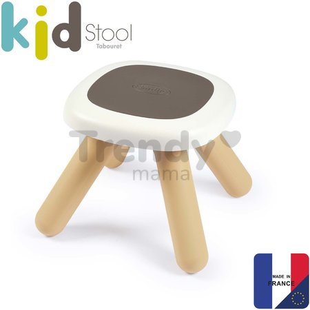 Taburetka pre deti Kid Furniture Stool Grey Smoby 2v1 šedá s UV filtrom 50 kg nosnosť 27 cm výška od 18 mes