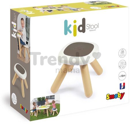 Taburetka pre deti Kid Furniture Stool Grey Smoby 2v1 šedá s UV filtrom 50 kg nosnosť 27 cm výška od 18 mes