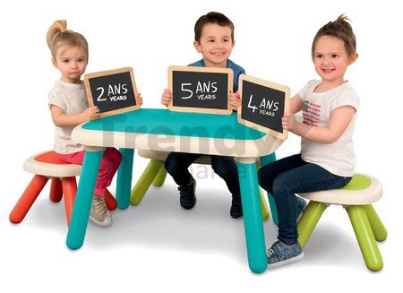 Stôl pre deti KidTable Smoby zelená/modrá/červená s UV filtrom od 18 mes