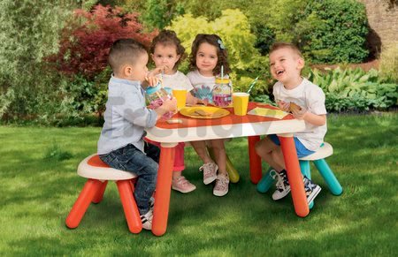 Stôl pre deti KidTable Smoby zelená/modrá/červená s UV filtrom od 18 mes