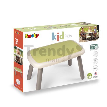 Stôl pre deti KidTable Life Smoby šedozelený s UV filtrom 76*52*45 cm od 18 mes - model 2025