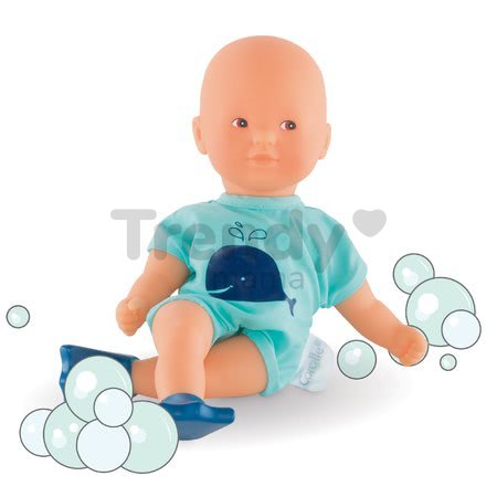 Bábika Mini Bath Blue Corolle s hnedými očami a plutvami 20 cm od 18 mes