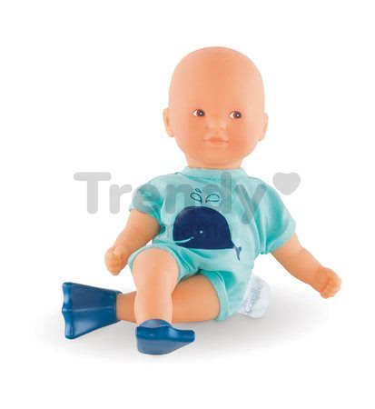 Bábika Mini Bath Blue Corolle s hnedými očami a plutvami 20 cm od 18 mes