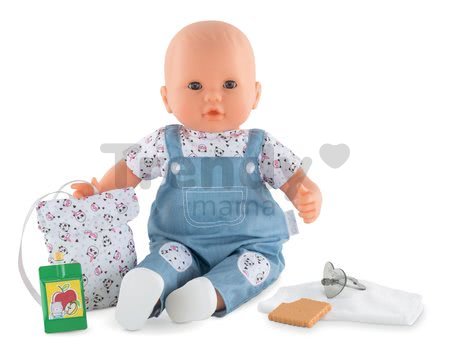 Bábika Gaby ide do škôlky Mon Grand Poupon Corolle 36 cm s hnedými klipkajúcimi očami a 5 doplnkov od 24 mes