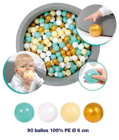 Plastové loptičky Balls Ludi 90 kusov od 6 mes