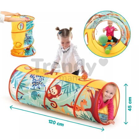 Preliezací tunel Jungle Play Tunnel Ludi 3 otvory od 24 mes