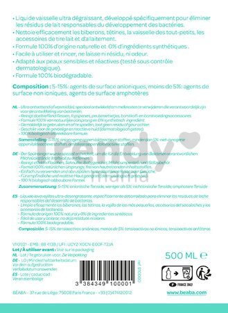 Prípravok na umývanie riadu Beaba Washing Up Liquid neparfumovaný 500 ml