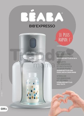 Bib'expresso® Steril 3v1 Beaba príprava mlieka a sterilizátor šedý od 0 mesiacov