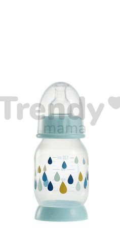Nerozbitná dojčenská fľaša Beaba Rainbow 120 ml modrá od 0 mesiacov