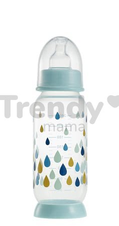 Nerozbitná dojčenská fľaša Beaba Rainbow 240 ml modrá od 0 mesiacov