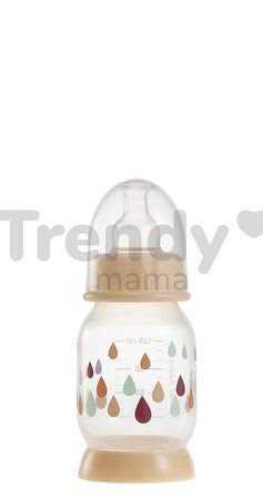 Nerozbitná dojčenská fľaša Beaba Rainbow 120 ml krémová od 0 mesiacov