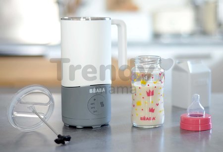 Príprava mlieka každého druhu Milk Prep® White Grey Beaba 420 ml nerezové 22°C/37°C/48°C sivé od 0 mes