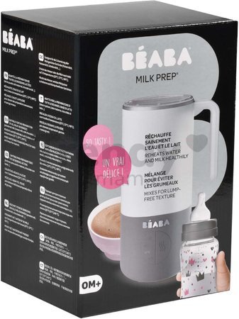 Príprava mlieka každého druhu Milk Prep® White Grey Beaba 420 ml nerezové 22°C/37°C/48°C sivé od 0 mes