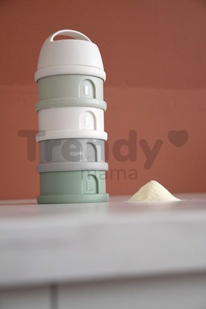 Dávkovač sušeného mlieka Formula Milk Container Beaba 4-dielny Cotton White Sage Green sivo-zelený od 0 mes