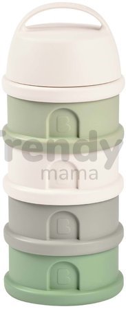 Dávkovač sušeného mlieka Formula Milk Container Beaba 4-dielny Cotton White Sage Green sivo-zelený od 0 mes