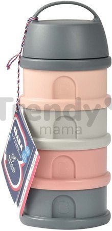 Dávkovač sušeného mlieka Formula Milk Container Beaba 4-dielny Mineral Grey Pink sivo-ružový od 0 mes