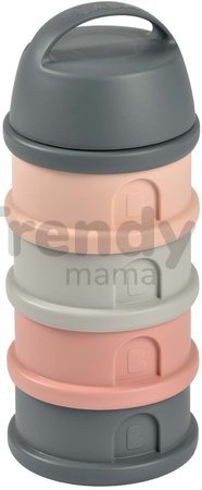 Dávkovač sušeného mlieka Formula Milk Container Beaba 4-dielny Mineral Grey Pink sivo-ružový od 0 mes