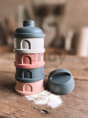 Dávkovač sušeného mlieka Formula Milk Container Beaba 4-dielny Mineral Grey Pink sivo-ružový od 0 mes