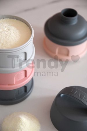 Dávkovač sušeného mlieka Formula Milk Container Beaba 4-dielny Mineral Grey Pink sivo-ružový od 0 mes