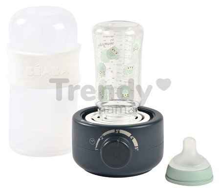 Ohrievač dojčenských fliaš a sterilizátor Baby Milk Second Ultra Fast Bottle Warmer Beaba Night Blue ultra rýchly modro-biely od 0 mes