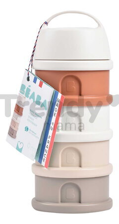 Dávkovač sušeného mlieka Formula Milk Container Cotton White Terracotta Beaba 4 dielny oranžovo-hnedý od 0 mes BE911728