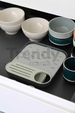 Odkvapkávač dojčenských fliaš Forest Draining Rack Misty Mineral Beaba modulárny na 6 fliaš zelený od 0 mes BE911729